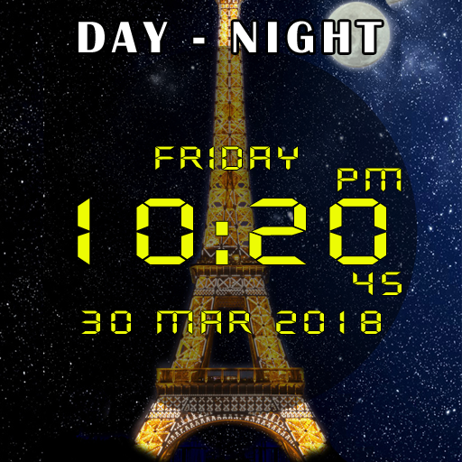 Day night auto change clock logo
