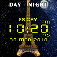 Day night automatic change clock wallpaper