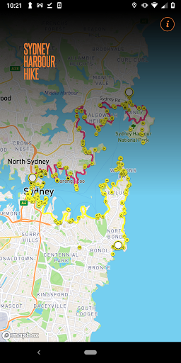 Android application Sydney Harbour Hike screenshort