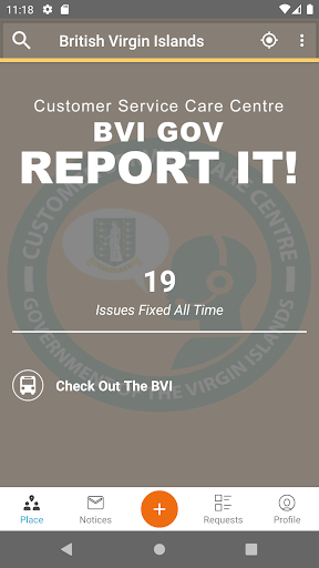 Android application BVIGovReportIt screenshort