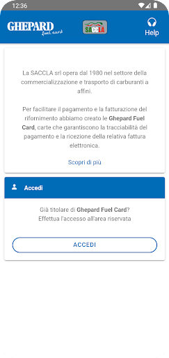 Android application Ghepard Fuel Card screenshort