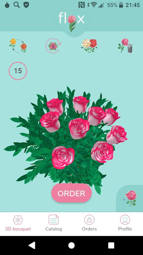 Android application FLOX Flowers screenshort