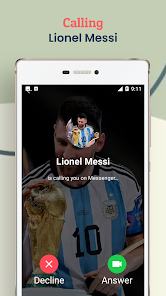 Screenshot 3 Llamada falsa de Lionel Messi android