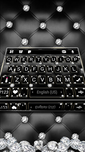 Android application Black Pink Diamonds Keyboard B screenshort