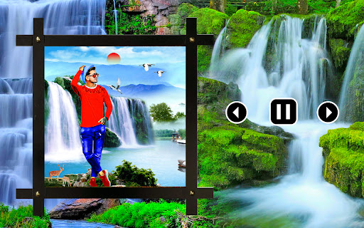 Android application Waterfall video maker music screenshort