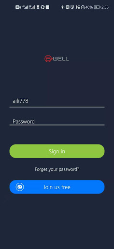 Android application Bwell health screenshort