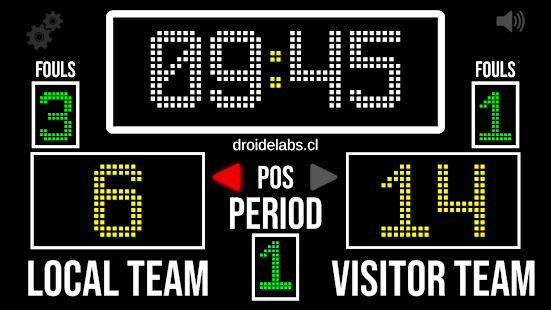 Basketball Scoreboard Screenshot