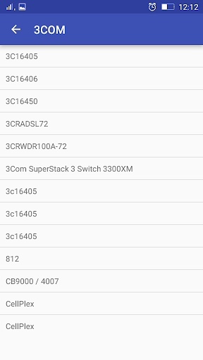 Screenshot of WiFi Router Default Password F