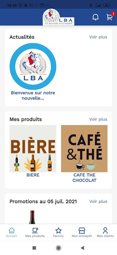 Android application LBA BOISSONS screenshort