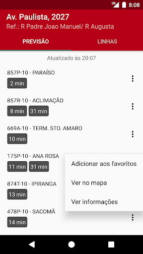 BusFinder - Ônibus SP Screenshot 2 - AppWisp.com