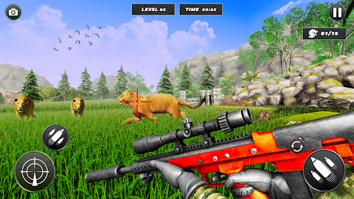 Android application Lion Hunting: Wild Hunter Game screenshort