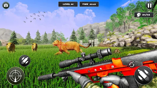 狙击行动 狮子猎人 - 动物狩猎游戏