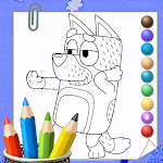 Cover Image of Download Bluey Coloring Book Game 2.2.1 APK
