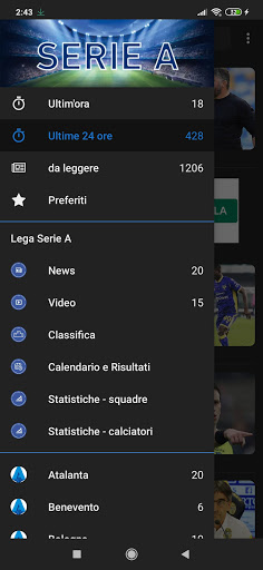 Android application News - Calcio Serie A screenshort