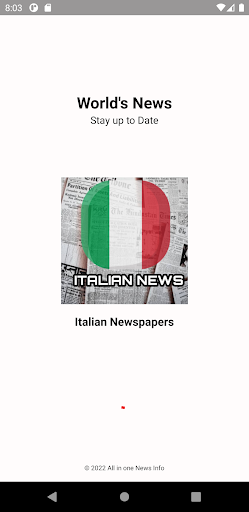 Android application All in one Italian Newspapers screenshort