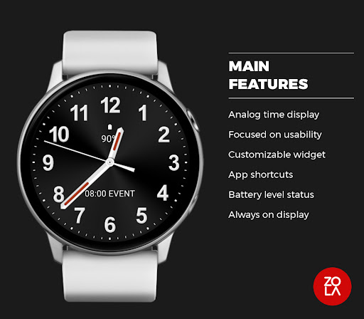 Casual Analog Watch Face