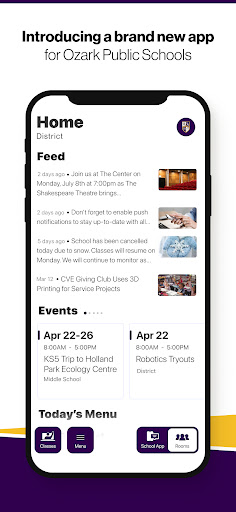 Android application Ozark Schools screenshort