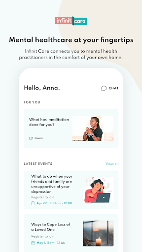 Android application Infinit Care: Mental Health screenshort