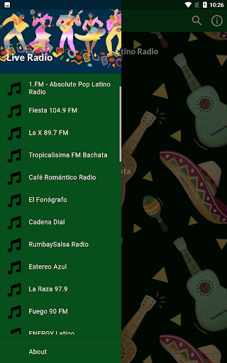 Latin Radio - Live Music Screen 2