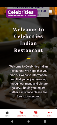 Celebrities Indian Restaurant Screen 2