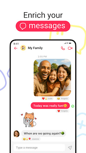 Screenshot of JusTalk Family Messenger