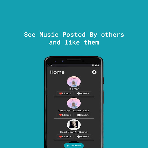 Android application Music Rater screenshort
