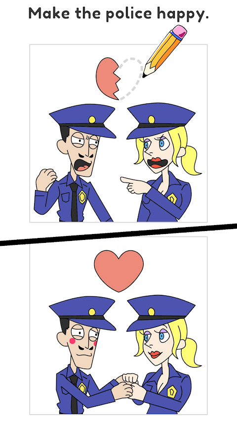 Draw Happy Police - Draw Gamesのおすすめ画像1