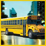 Driving School Bus 3D icon