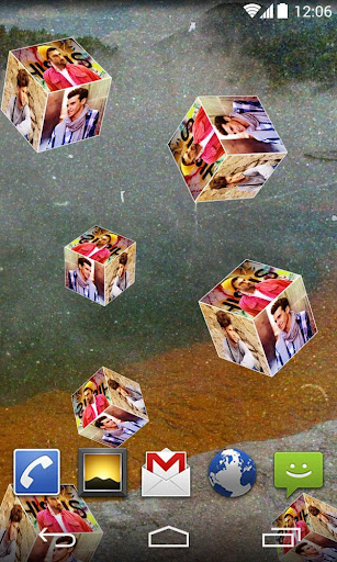 3D Photo Cube Live Wallpaper Screen 3