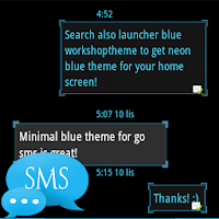Ледяная минимальная тема GO SMS Pro
