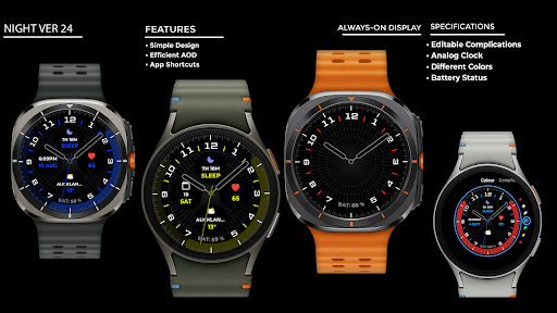 Night ver 24 - watch face screenshot 14