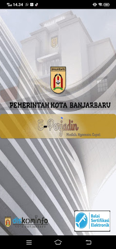 Android application Perjadin Banjarbaru screenshort