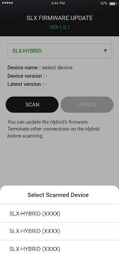 SLX FIRMWARE UPDATE Screen 3