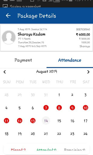Android application ND Gymtime Member screenshort