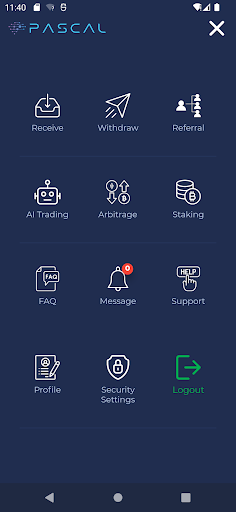Pascal Trading & Wallet Screen 3