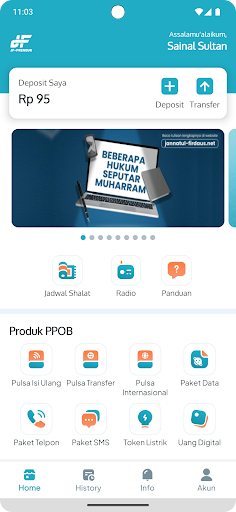 Android application JF Preneur screenshort