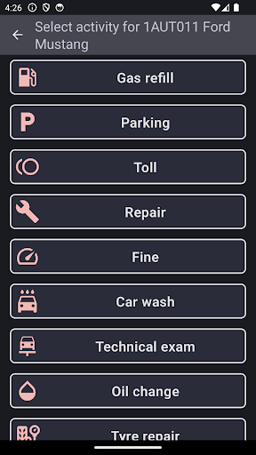 Android application Autobook screenshort