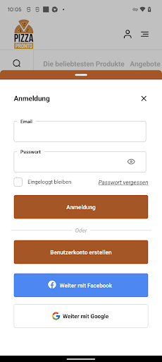 Pronto Pizza Service GE Screen 2
