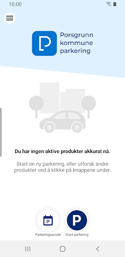 Android application Porsgrunn kommune parkering screenshort