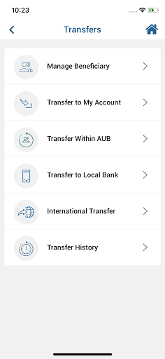 AUB Mobile Banking UK Screen 2