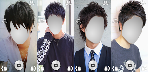 日本人男性のヘアスタイルカメラの写真モンタージュ Google Play のアプリ