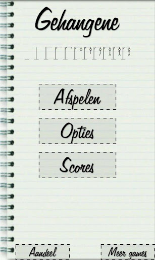 Android application Galgje - Nederlandse game screenshort