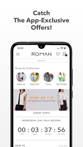 Android application ROMAN USA screenshort