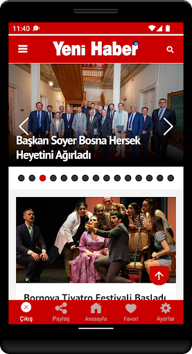 Android application Yeni Haber screenshort