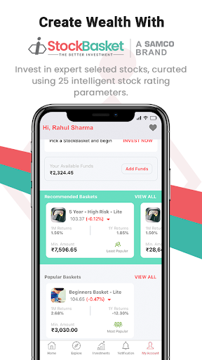 Android application StockBasket | Stock Investing screenshort