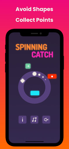 Android application Spinning Catch | color, shapes screenshort