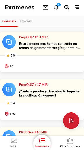 Android application prepMIR screenshort