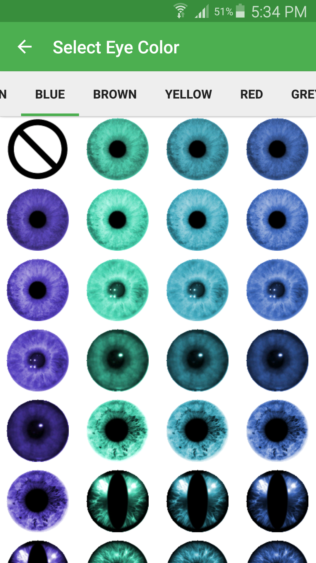 Android application Eye Color Changer screenshort