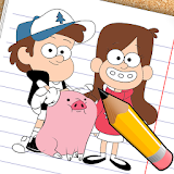 How to draw Gravity Falls icon