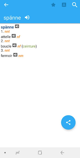 Android application French-Swedish Dictionary screenshort